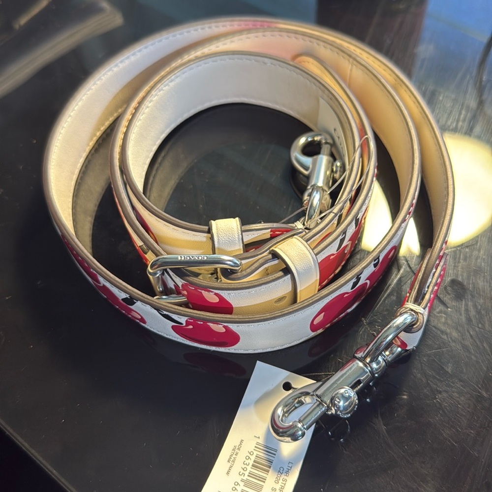 Coach Strap With Cherry Print